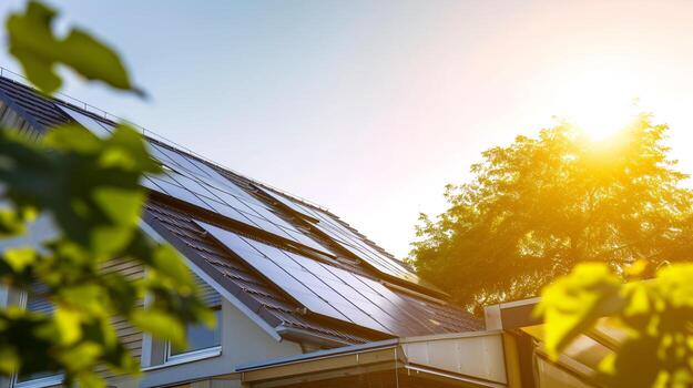 Solar panels installed on a rooftop